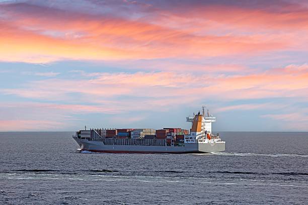 istock Cargo ship sailing across Baltic Sea route 2228035926