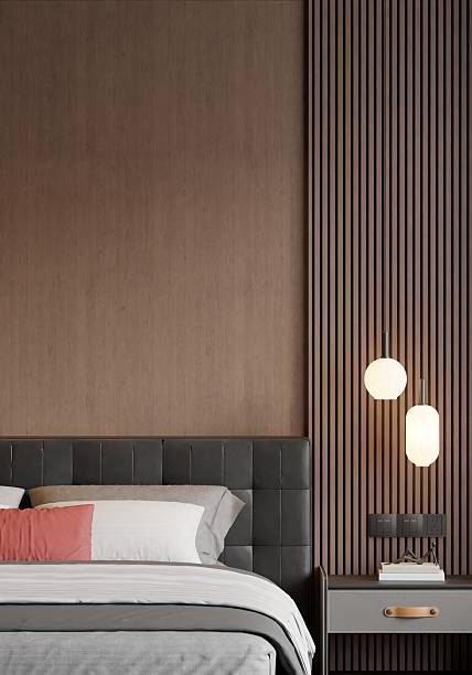 istock Modern Minimalist Bedroom Interior Poster Frame Wall Mockup 2228036416