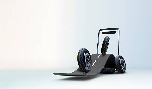 istock Creative road cart concept symbolizing mobility and road safety 2228037076