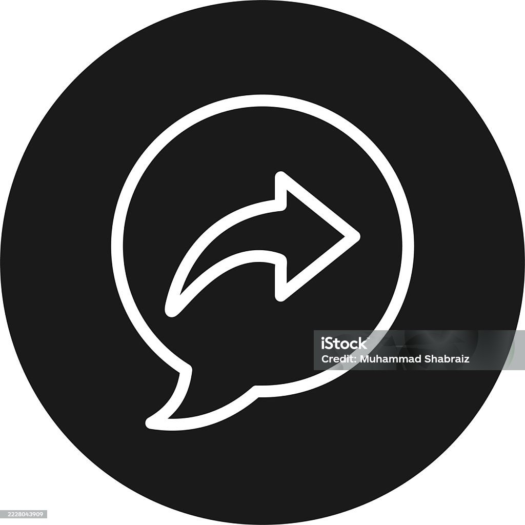Message Forward Images Message Forward Line Circle Inverted Stock Illustration - Download ...
