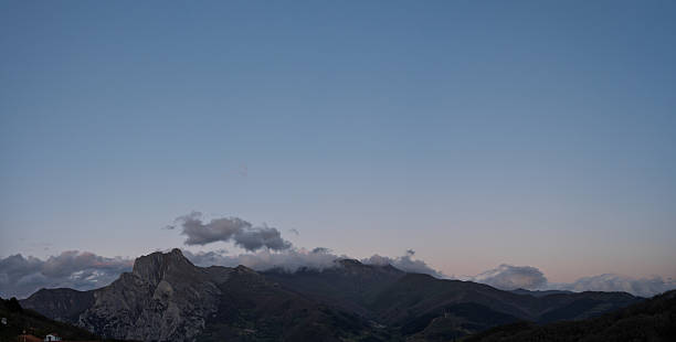 dawn from a peak on the alps