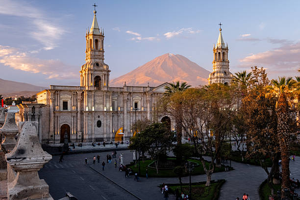 istock Sunset at the Basilica Cathedral of Arequipa, Peru 2228057716