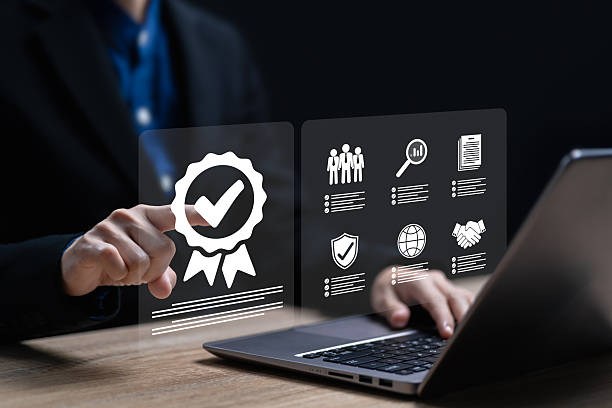 istock Quality Control Process in Organisations,Companies concept Business Certification, Standards Verification, Quality Assurance Management, Inspection for Corporate Compliance and Performance Improvement 2228059530