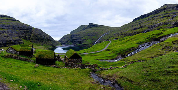 istock Stunning landscape in the Faroe Islands showcasing lush greenery and traditional structures 2228073404