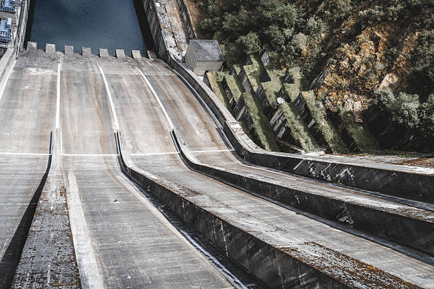 istock Aerial view of dam spillways 2228075504