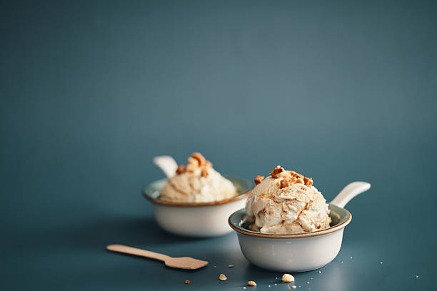 istock Vanilla Ice Cream with Caramel Topping 2228090937