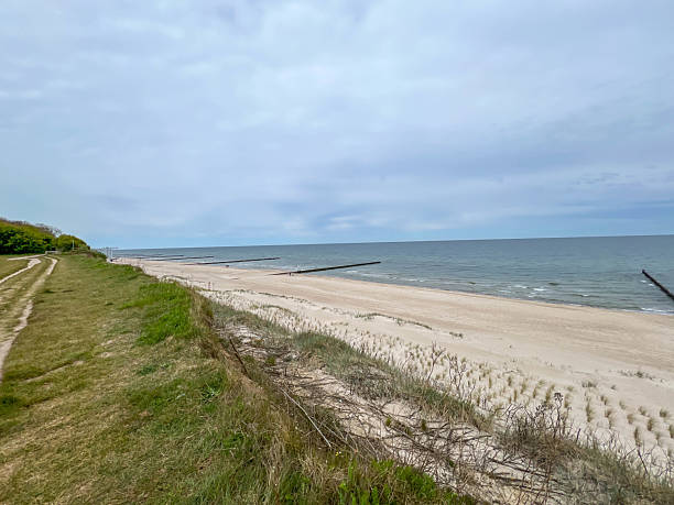 istock An empty Baltic beach near Trzesacz, Poland, in early May 2228093654