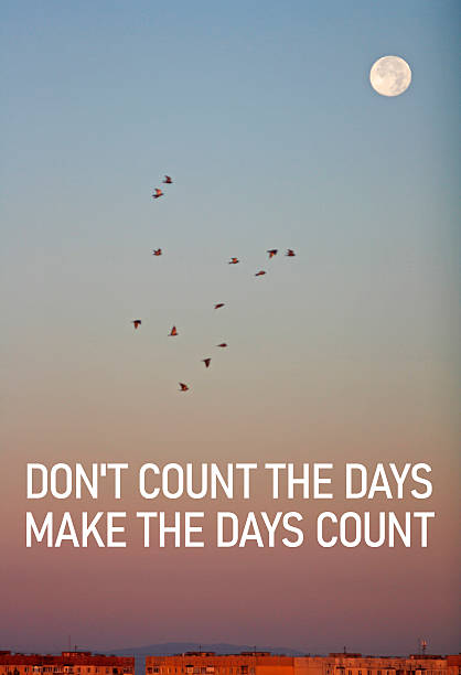 istock Don't count the days, make the days count - motivation quote is shown using the text 2228097555