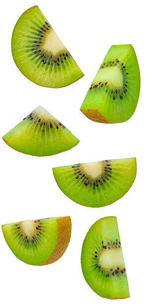 istock Fresh Kiwi Slices on White Background 2228122604