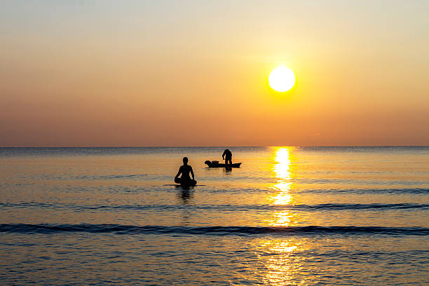 istock Sunrise and silhouette in morning 2228131447