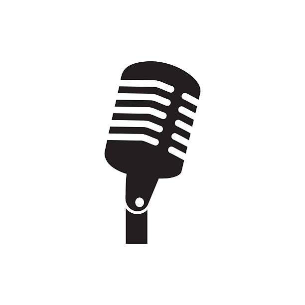 illustrations, cliparts, dessins animés et icônes de icône du microphone. illustration vectorielle - fréquence radio