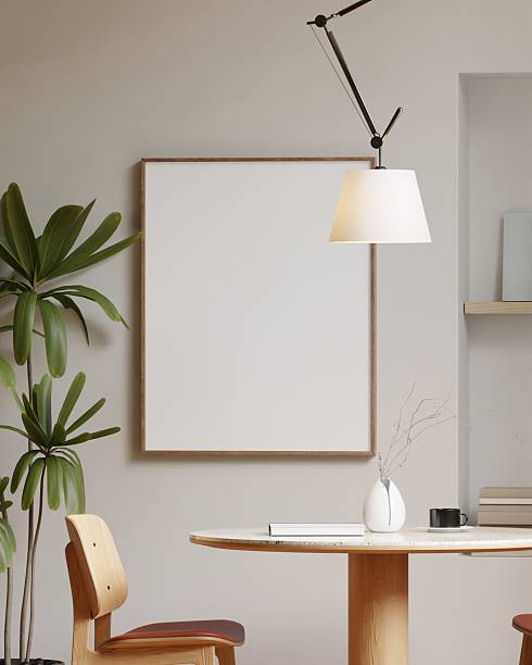 istock Frame poster mockup in a modern dining room interior 2228145981
