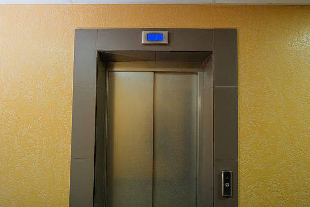 istock The doors of the elevator which is on the first floor 2228147921