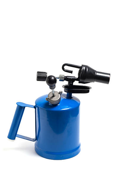 istock Blue blowtorch view from top on white background. 2228157505