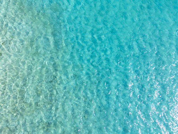 istock Sea surface view. Aerial top view of Turquoise Waters. 2228159097