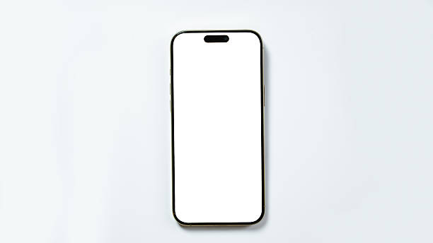 istock Mockup smart phone isolated screen and Clipping Path for Infographic Business web site design and banner - Clipping Path 2228159305