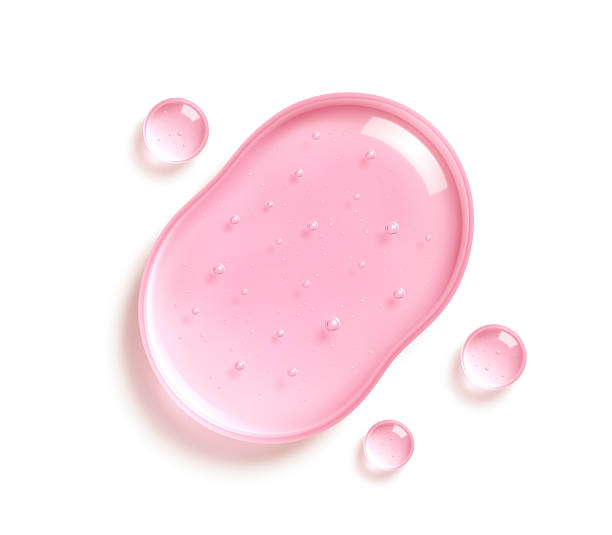 istock Hydrating gel droplet with transparent texture. Liquid drops, serum, gel or collagen texture. Skin care cosmetic hydration spots. Vector illustration 2228161279