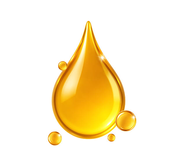 istock Golden oil drop. Cosmetic and skincare essence. Vector illustration 2228161338