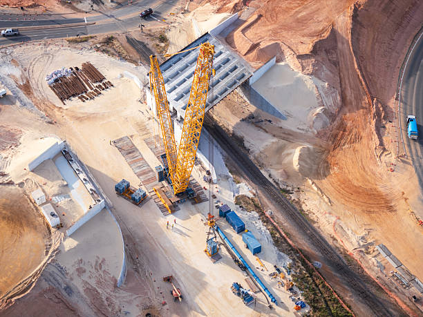 istock Aerial View of Construction Site Building New Highway Infrastructure 2228167937