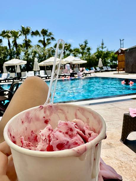 istock berry Ice cream in a paper cup 2228183313