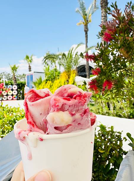 istock berry Ice cream in a paper cup 2228183314