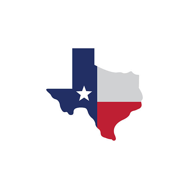 ilustrações de stock, clip art, desenhos animados e ícones de texas map icon, vector illustration - texas