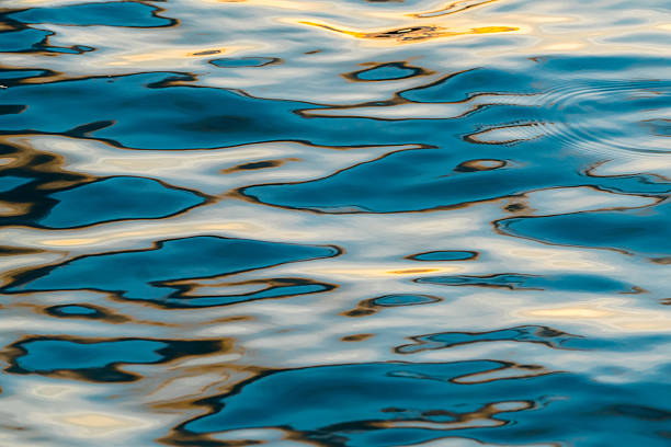 istock Abstract ripples on water reflect golden light, creating a fluid, mesmerizing pattern of color, distortion, and continuous movement. 2228204104
