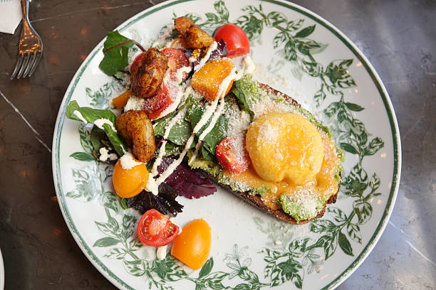 istock Delicious brunch platter with vibrant ingredients in a cozy cafe 2228204766