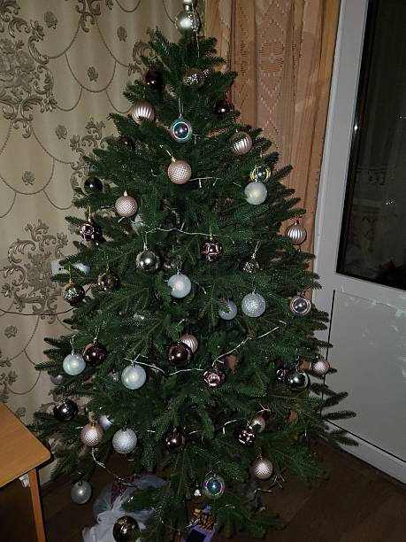 istock Christmas Tree with Pink and White Ornaments 2228205507