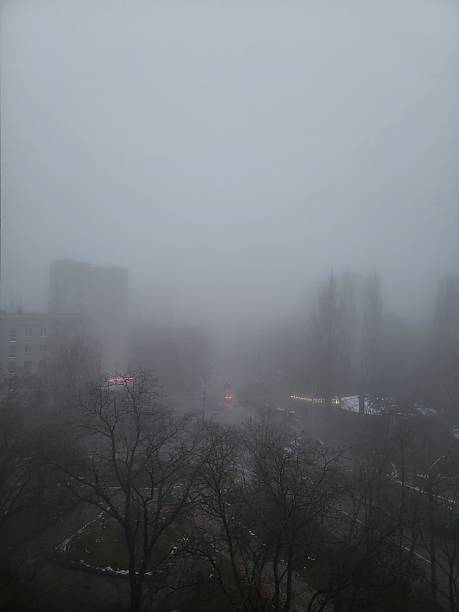 istock Foggy Morning Cityscape from Above 2228205512