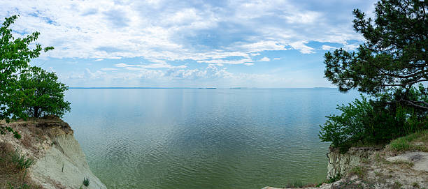 The shore of the Kremenchuk Reservoir in Ukraine