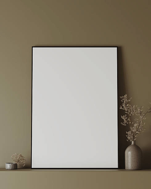 istock Modern Minimalist Interior with Blank Poster Frame and Soft Lighting. 2228216303