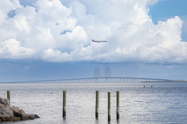The Oresund Bridge is a combined motorway and railway bridge between Sweden and Denmark.