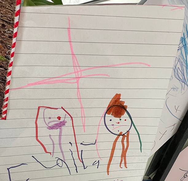 istock Children’s drawing of two people 2228234625