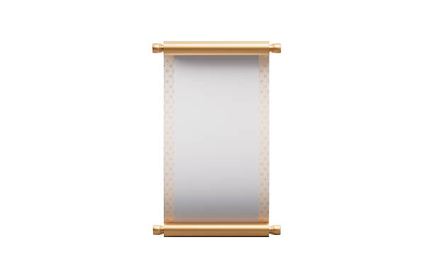 istock Blank golden Chinese ancient reel banner, 3d rendering. 2228246544