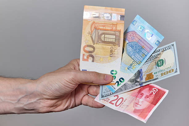 istock Mixed World Currencies. USD, EUR, PLN, ILS Banknotes 2228247457