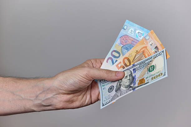 istock Mixed World Currencies. USD, EUR, PLN, ILS Banknotes 2228247458