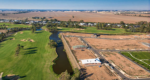 istock Home construction along a water hazard of Black Bull Golf Course Yarrawonga 2228251909