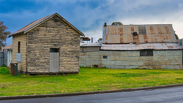 istock Rustic buildings with rusted roofing in Victoria town 2228251999