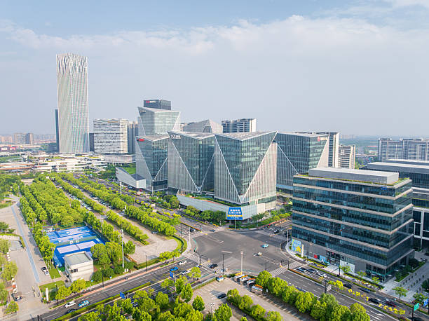istock Overlooking Jingyao Qiantan commercial complex in Shanghai 2228272809