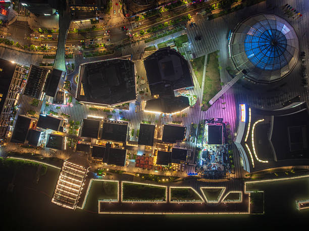 istock Overlooking Shanghai Gate M West Bund Dream Center at night 2228272820