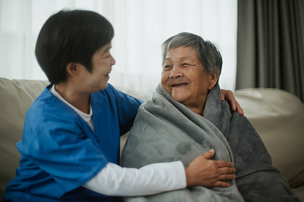 istock Elderly are cared for by mature caregivers. 2228273646