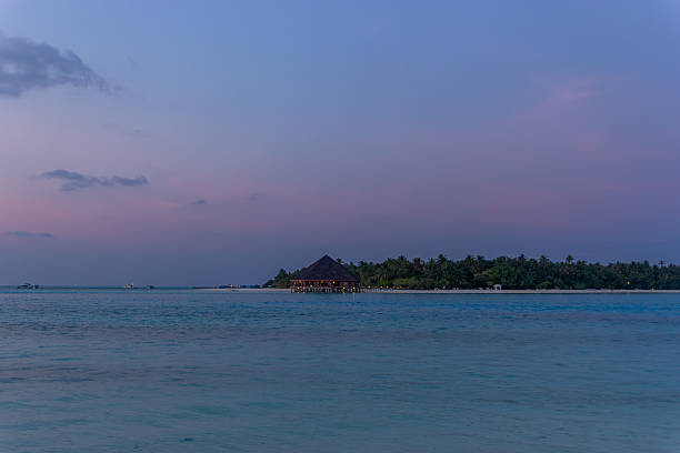Water slides at over water villas in Maldives