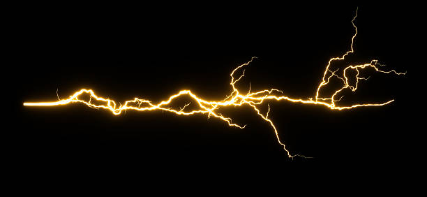 istock Electric energy voltage spectacular on black backgrounds 3d illustrations 2228276651