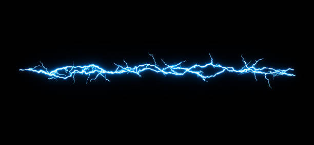 istock Energy surge powerful charge cutout on black backgrounds 3d illustrations 2228276661