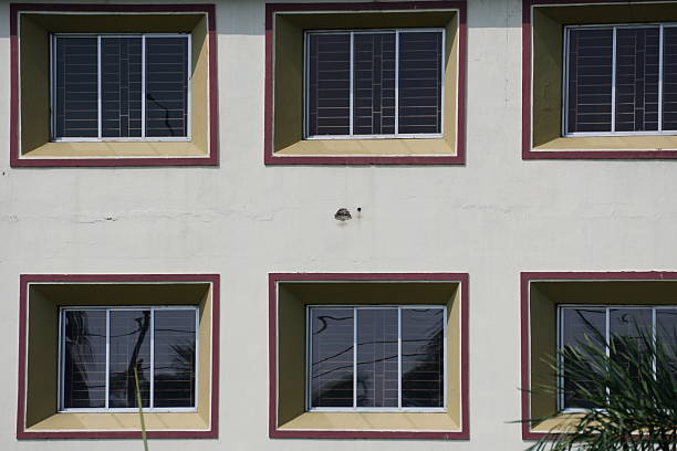 residential or commercial building with identical windows