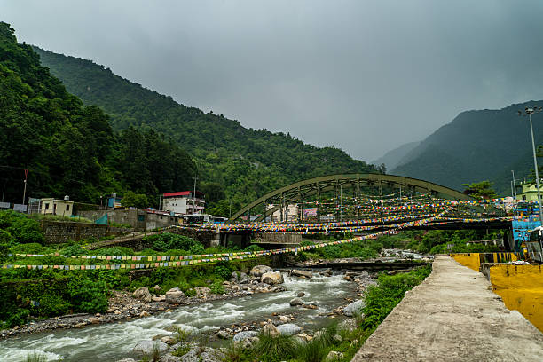 istock Motor Bridge over Badli River with Prayer Flags in Sahastradhara, Dehradun India 2228282829