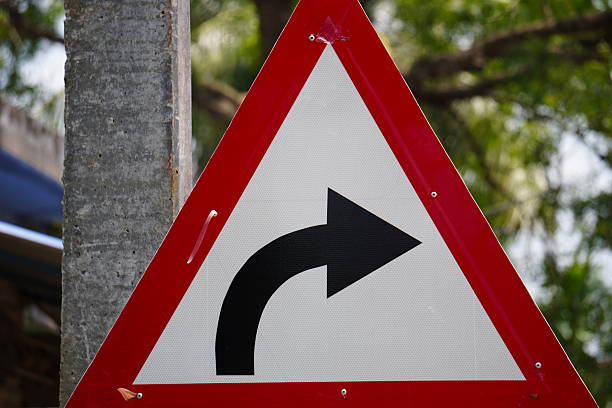 istock A traffic warning sign indicating a right-hand curve ahead 2228283169