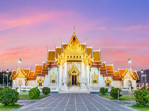 istock Wat Benchamabophit (Marble Temble) in Bangkok at Sunset, Thailand 2228284184