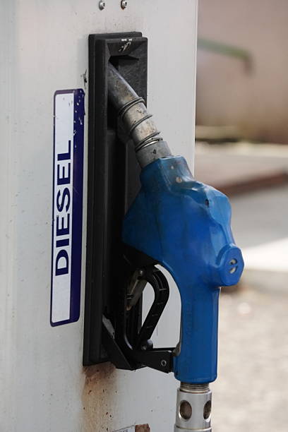 istock Close-up of a diesel fuel pump nozzle 2228284749